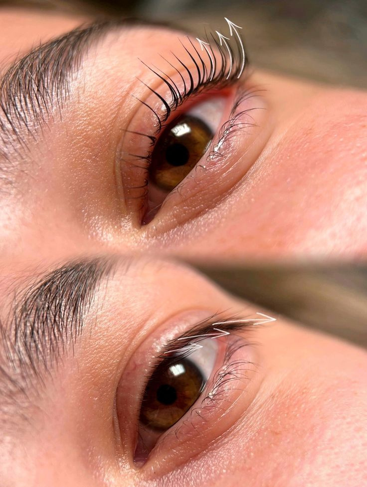 Antes e depois do lash lift